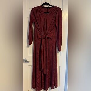 Zara Burgundy Wrap Dress